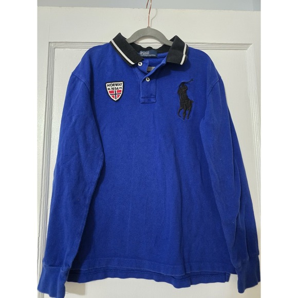 Polo Ralph Lauren Other - POLO RALPH LAUREN BOYS SHIRT size Tag Missing Fits M 100% COTTON NORWAY BIG PONY